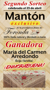 Ganadora segundo sorteo Manton