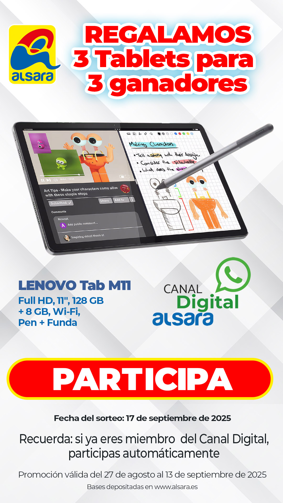 Bases sorteo “3 Tablets para 3 Ganadores”