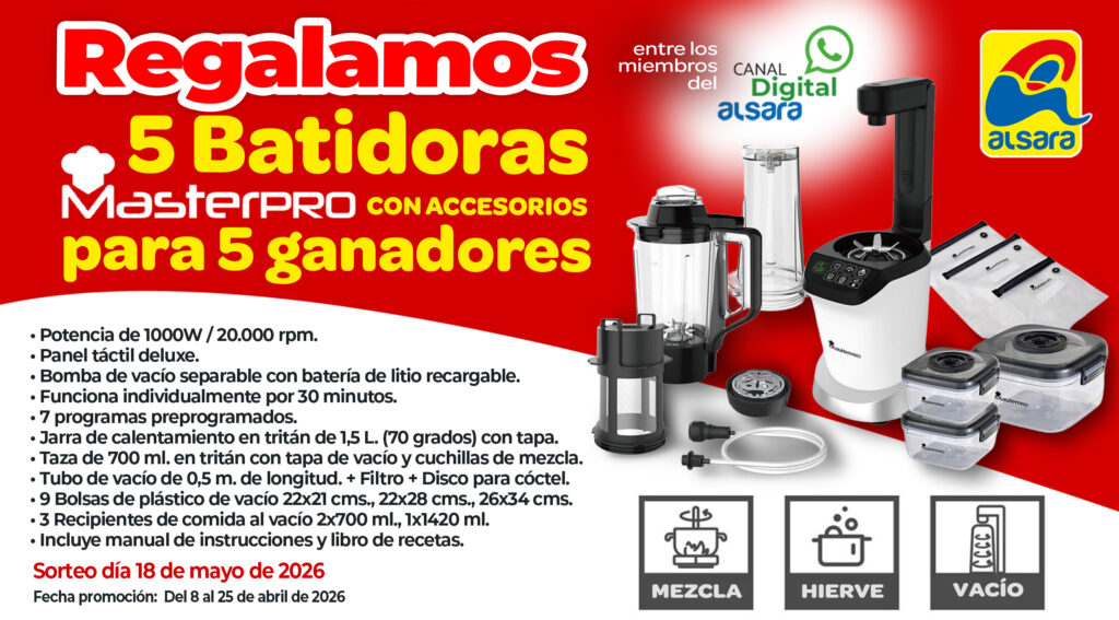 Bases del Sorteo “5 Robots de Cocina MasterPRO para 5 Unicos Ganadores” 1