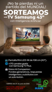 Bases del Sorteo “1 TV Samsung 43¨Smart TV 4K para 1 Único Ganador”